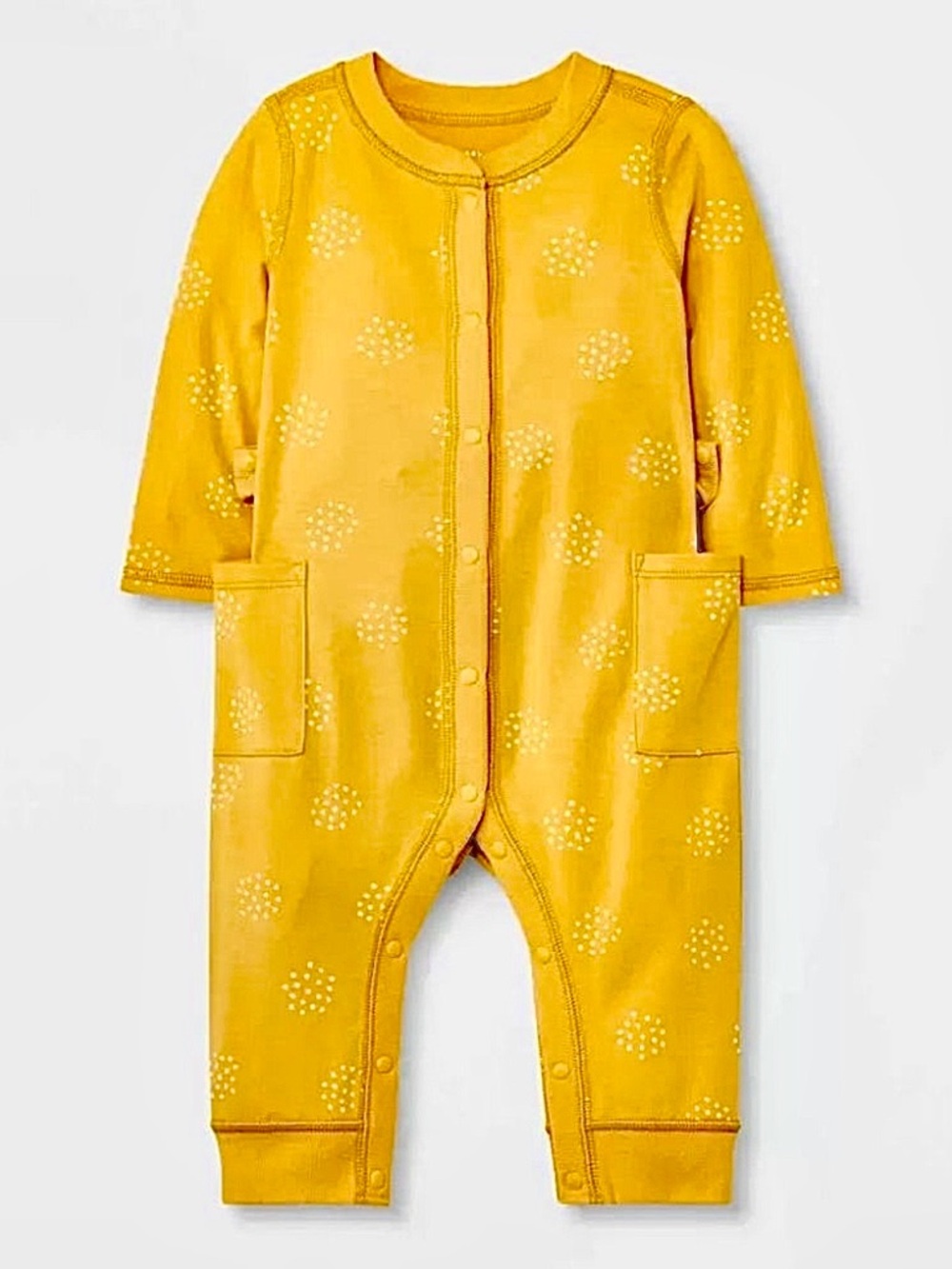 Cat & Jack New Born Yellow Snap-Front Romper, Adaptive Design, New NB 6-8.5 lb.